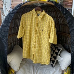 Yellow flannel large Guess shirt